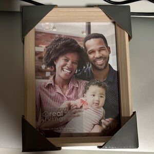 Real Living Natural Wood Tone Picture Frame 5x7 NIB New Minimalist Modern Decor